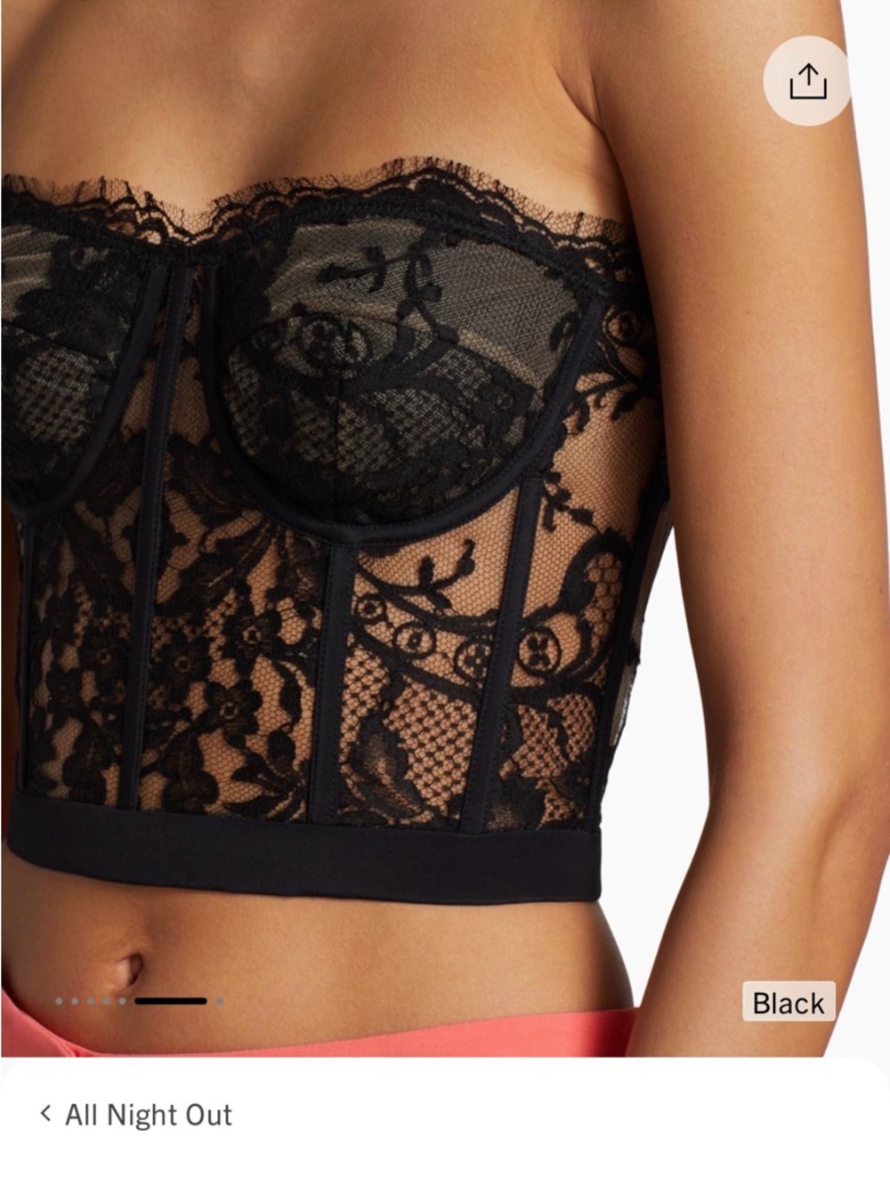 Alexander McQueen Black Lace Bustier Corset Top - Women Intimates size 40 new!